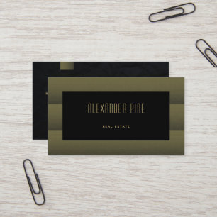 Classy Simple Elegant Black Gold Professional Business Card