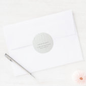 Classy Simple Ivory White Leather Texture Address Classic Round Sticker (Envelope)