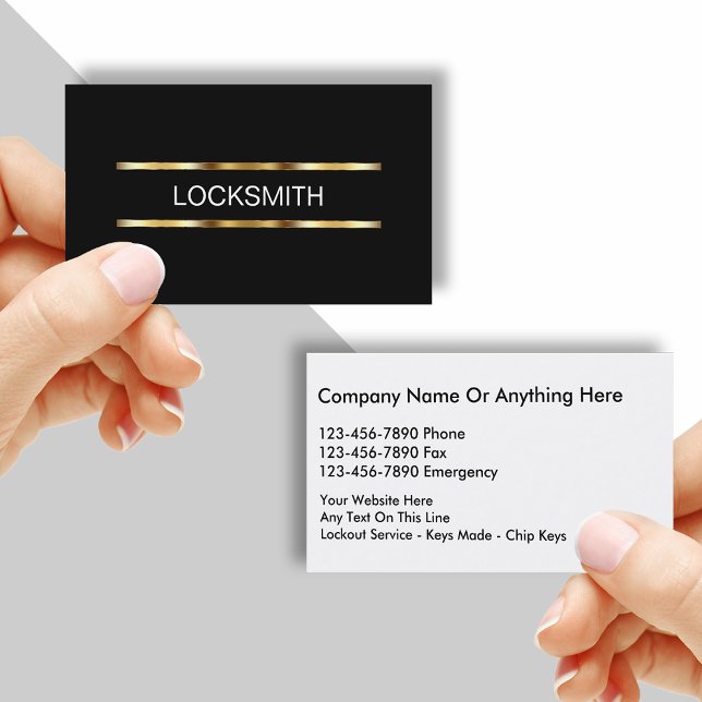 Classy Simple Locksmith Business Cards (Creator Uploaded)