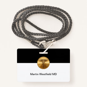 Classy Simple Medical Staff Name  ID Badge
