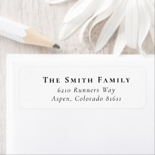 Classy Simple Return Address Label