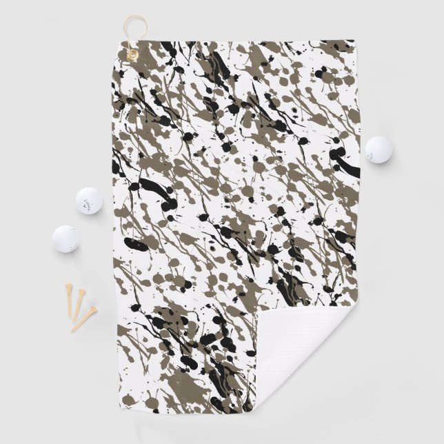 Classy Splash and Drip Art Golf Towel (InSitu)