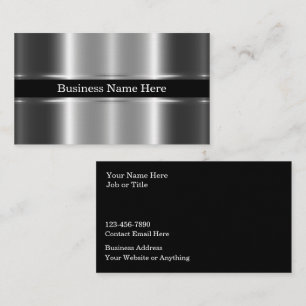 Classy Steel Metallic Style Business Cards