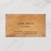 Classy Stitched Leather Proofreading