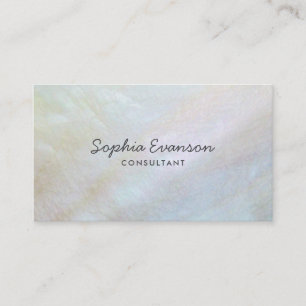 Classy Stylish Mother of Pearl Professional Business Card