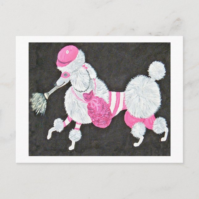 Classy Stylish Poodle Burglar Postcard (Front)