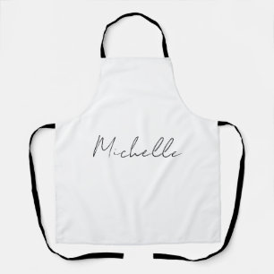 Classy Stylish Script Add Your Name Apron