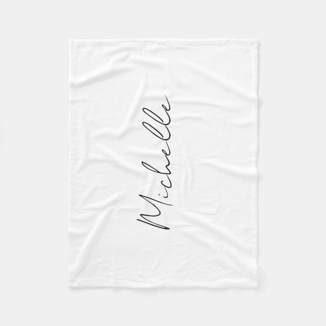 Classy Stylish Script Add Your Name Fleece Blanket (Front)