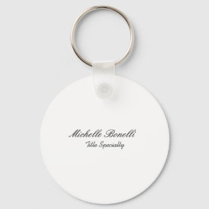 Classy Stylish Script Add Your Name Key Ring