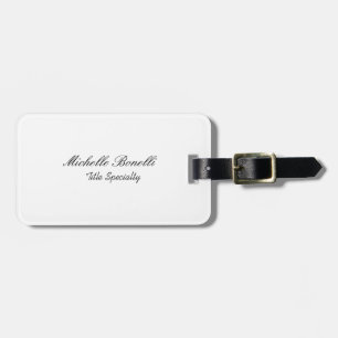 Classy Stylish Script Add Your Name Luggage Tag