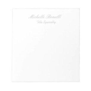 Classy Stylish Script Add Your Name Notepad