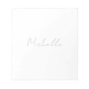 Classy Stylish Script Add Your Name Notepad