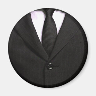Classy Suit and Black Tie Magnet