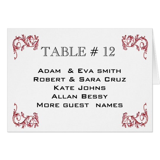 Classy Table number wedding seating