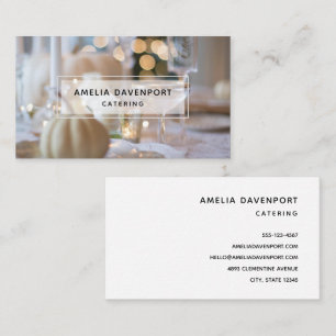 Classy Table with Fancy Place Setting Business Card