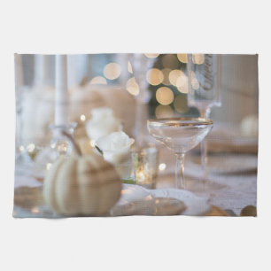 Classy Table with Fancy Place Setting Tea Towel