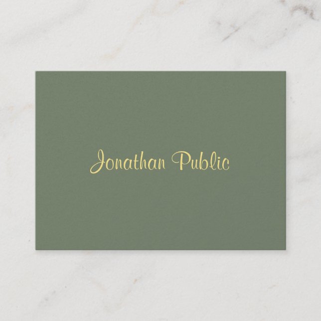 Classy Template Handwriting Modern Professional Business Card (Front)