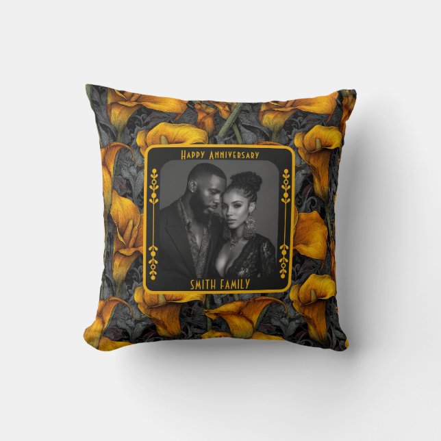 Classy Thoughtful Photo Throw Pillow For Spouse (Front)