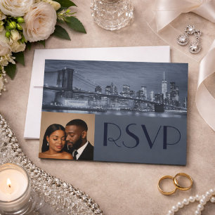 Classy & Timeless NYC Wedding RSVP Invitation
