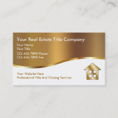 Classy Title Company Business Cards (Front)