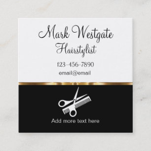 Classy Trendy Hairstylist Business Cards