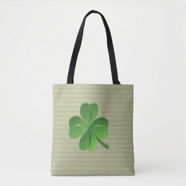 Classy Trendy  Irish Lucky Shamrock Tote Bag (Front)