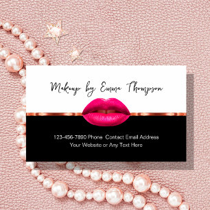 Classy Trendy Makeup Artist Business Cards