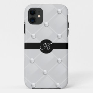 Classy Tufted Pearl Monogram Iphone 5 Cover