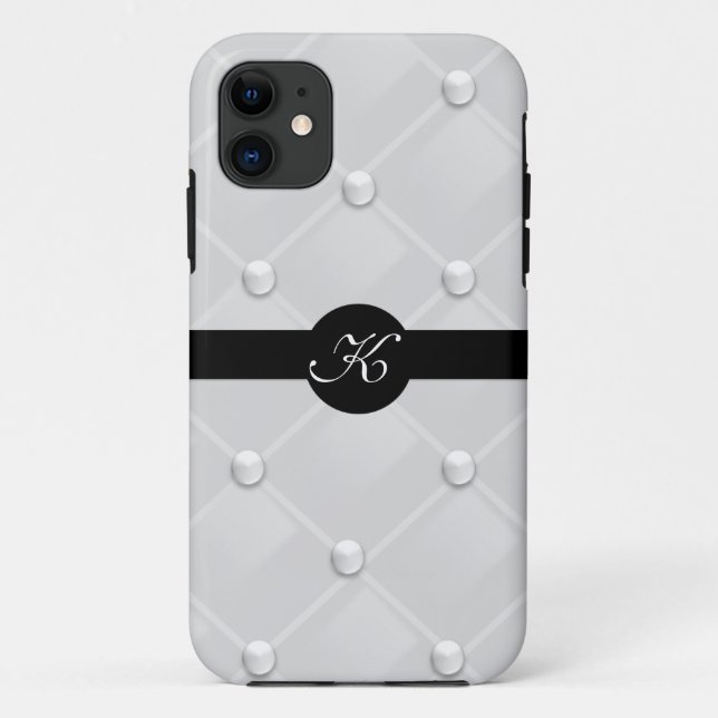Classy Tufted Pearl Monogram Iphone 5 Cover (Back)