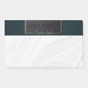 Classy turquoise ornament Elegant luxury geometric Post-it Notes