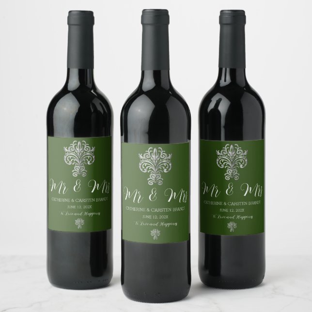 Classy Two Colour's Wine Label (Bottles)
