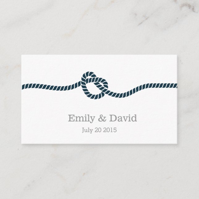 Classy Tying the Knot Wedding Website Insert Card (Front)
