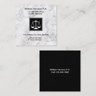 Classy Unique Attorney Businesscards Square Business Card