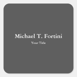 Classy Unique Grey Trendy Elegant Square Sticker