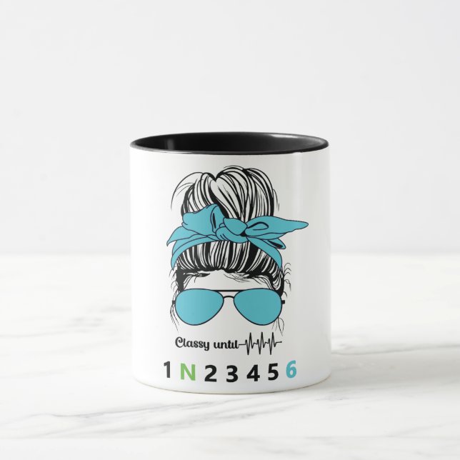 Classy Until... Funny Motorcycle Mug (Center)