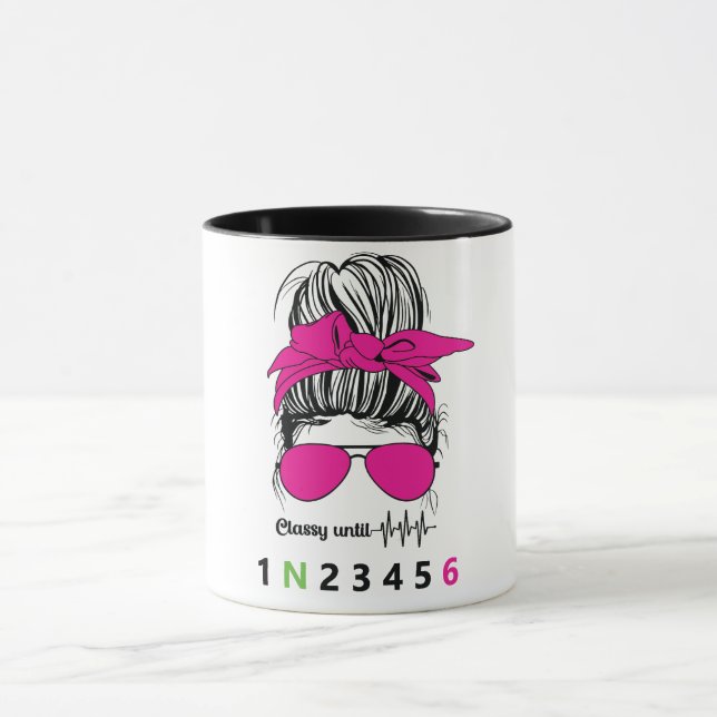 Classy Until... Funny Motorcycle Mug (Center)