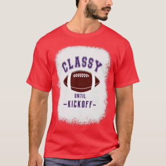 Classy Until Kickoff Purple Letters Sports Game D T-Shirt