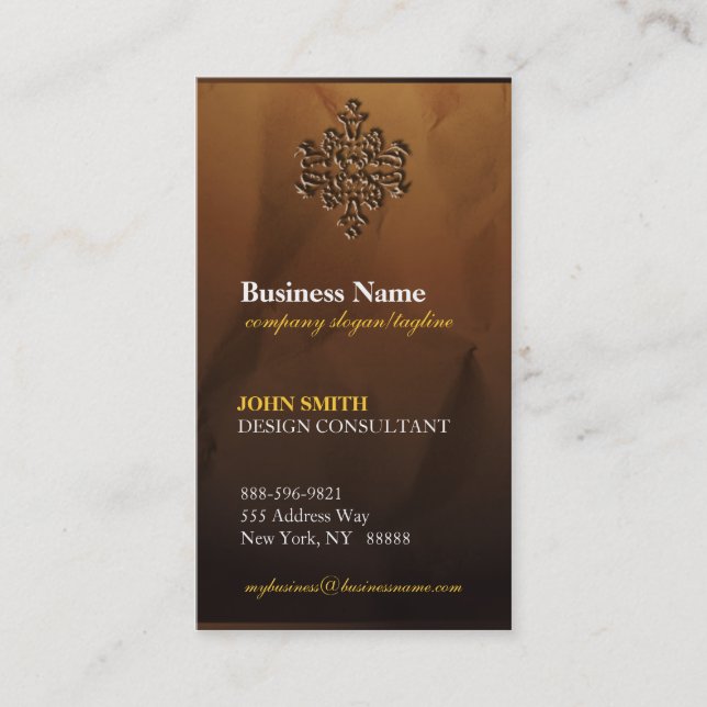 Classy Upscale Modern Damask  Business Cards (Front)