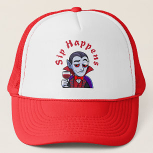 Classy Vampire – Sip Happens Trucker Hat