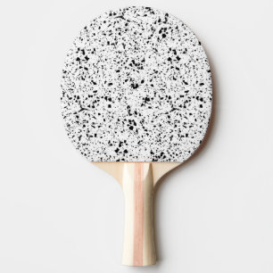 Classy vintage marble terrazzo monochrome design ping pong paddle