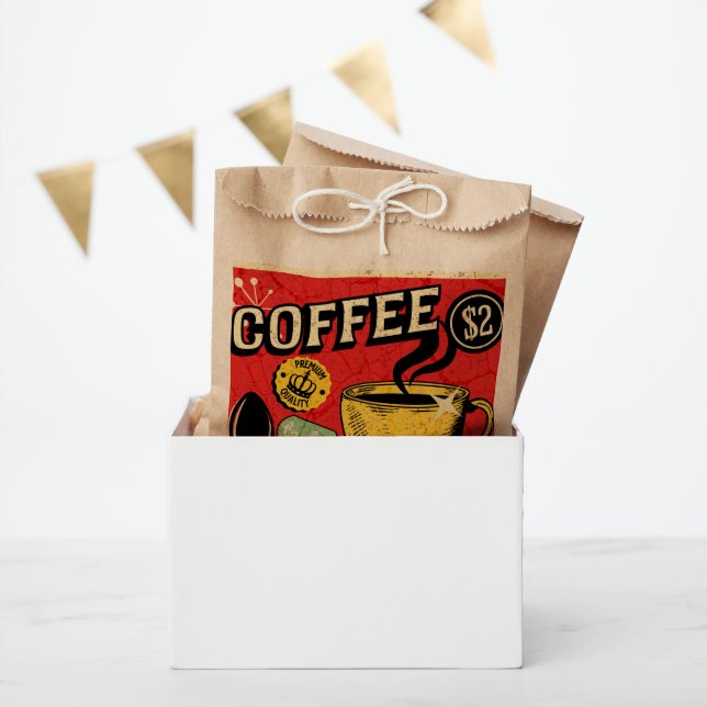 Classy vintage rustic background reception Red Favour Bag (Party)