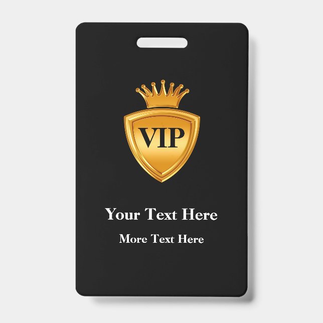 Classy VIP Badge Templates ID Badge (Front)