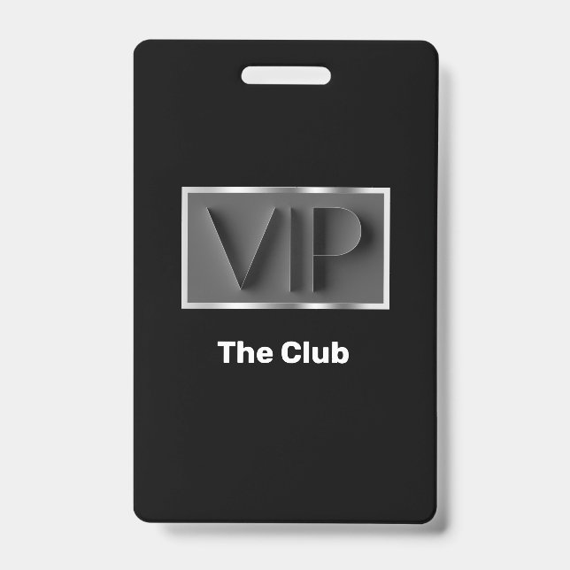 Classy VIP Club Entry Badges ID Badge (Front)