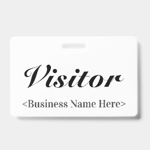 Classy "Visitor" Badge ID Badge