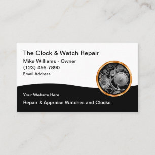 Classy Watch And Clock Repair & Appraisal  Business Card