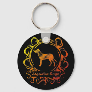 Classy Weathered Argentine Dogo Key Ring