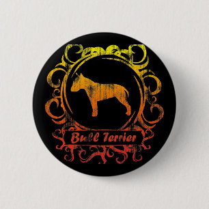 Classy Weathered Bull Terrier 6 Cm Round Badge
