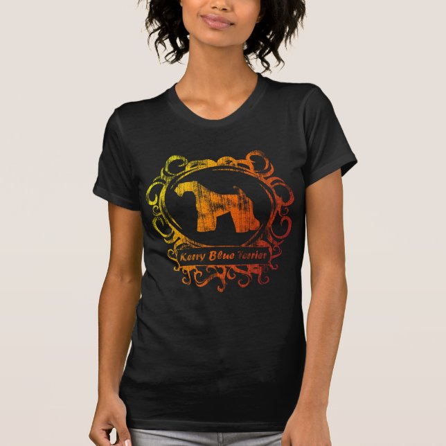 Classy Weathered Kerry Blue Terrier T-Shirt (Front)