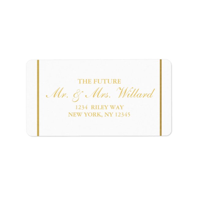 Classy Wedding Gold Foil - Address Label (Front)