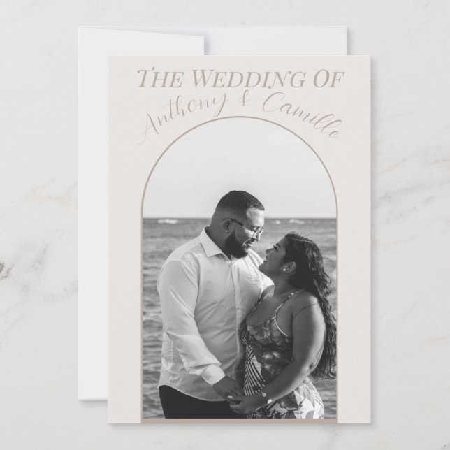 Classy Wedding Invitation Custom with Photo (Front)